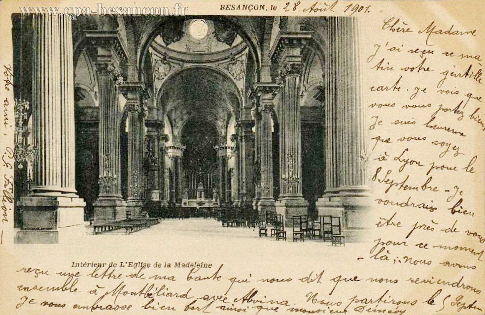 BESANÇON - Intérieur de L'Eglise de la Madeleine